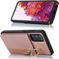 thumbnail image 5 of Samsung Galaxy S20 FE Case with Card Holder for Women, Galaxy S20 FE Phone Case Wallet with Strap Credit Card Slots Crossbody with Kickstand Zipper Shockproof Case for S20 FE - Rose Gold, 5 of 18