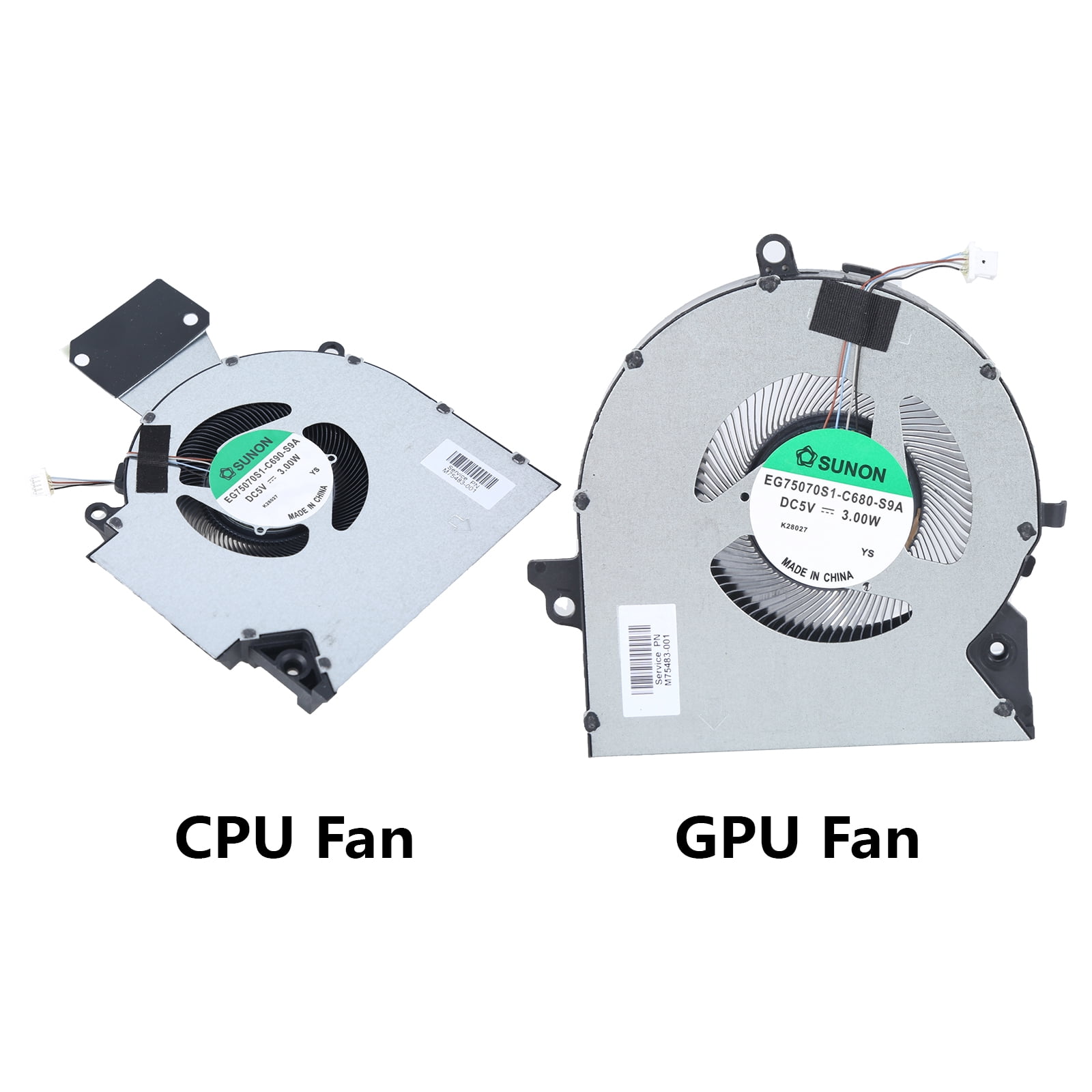 COOLHOOD Laptops CPU GPU Cooling Fan Coolers Radiators for 7/8 16-B 16-C TPN-Q265 TPN-Q267 DC5V 3W CPU GPU Fan