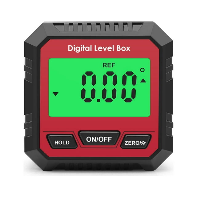 Détecteur d'Angle Numérique, Jauge d'Angle Numérique LCD Rétroéclairé Inclinomètre Be-vel Box, Base Magnétique, Outil de Détecteur d'Angle à 4 Degrés