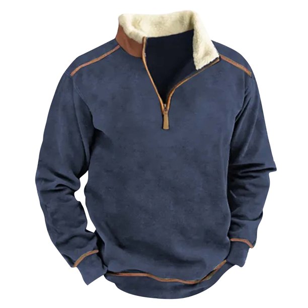 Spring And Autumn Men's Standing Collar Sweatshirt Is Outdoor Casual Sweaters TopsM