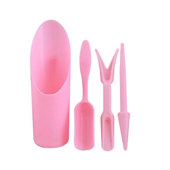 JMKQLZ 4 Piece Mini Gardening Tool Kit - Compact Indoor Plant Care Set with Shovel and Aeration Tools for Potted Plants and Herb Gardens