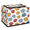 Multicolor 1, variant on CURLYOOT Dog Cat Paw Print Storage Bin with Zipper Lid, Fabric Storage Basket with Handles, Decorative Foldable Storages Box Clothes Organizer for Closet, Shelf