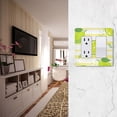 thumbnail image 5 of Yayeee Rocker Switch Wall Plate 2-Gang 4.7"x4.6" Home Decorative Outlet Cover, Green Lemon Pattern, 5 of 6