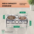 thumbnail image 6 of Iconic Pet Elevated wired pet double diner - Medium- 32 Oz, 6 of 8