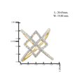 thumbnail image 3 of JewelersClub 14K Gold Plated Silver Criss Cross Ring – 0.15 Carat White Diamond Ring with 14K Gold Plated Silver X Ring – Diamond Criscross Ring with Hypoallergenic 14K Gold Plated Silver Ring Band, 3 of 4