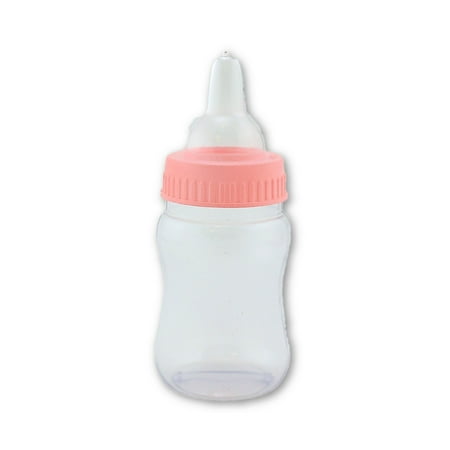 4 25 Fillable Plastic Mini Baby Bottles Pink Cap 12 Pieces Baby 4 25 Fillable Plastic Mini Baby Bottles Pink Cap 12 Pieces Baby