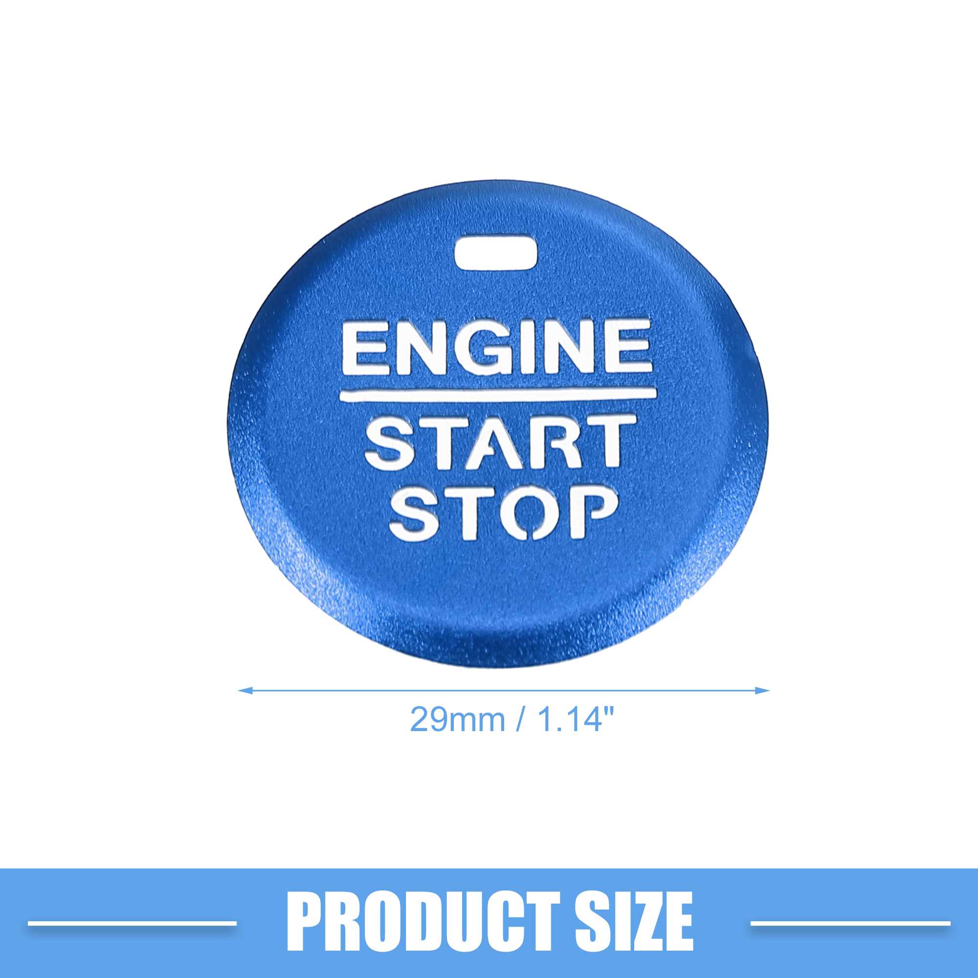 Unique Bargains Engine Start Stop Ignition Cover for Ford for Mustang 2015-2021 Blue