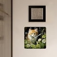 thumbnail image 3 of 12 Inch Wall Clock Battery Operated Square Clock Decorative for Office, Kitchen, Outdoor, Living Room，Cats Butterflies Flowers 3D Creative, 3 of 4