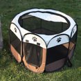 thumbnail image 1 of Tienda de transporte octogonal plegable portátil para mascotas Corralito cerca para Likrtyny cachorros jaula para perrera fácil operación casa para perros y gatos extraíble al aire libre, 1 of 9