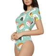 thumbnail image 2 of Balery Kawaii Sushi Women's Short Sleevee Crew Neck Bodysuit Tops Short Sleeve Tops Basic-Small, 2 of 9