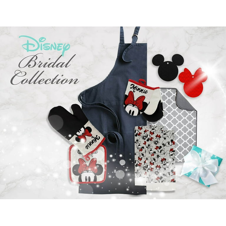 Disney Kitchen Neoprene Oven Mitt and Potholder Set with Hanging Loop -  Non-Slip Heat Resistant Kitchen Accessories with Premium Insulation Ideal  for Handling Hot Kitchenware - Mickey and Minnie Swing 