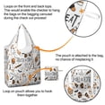 thumbnail image 4 of 5 Pack Foldable Shopping Bag,Trick or Treat Halloween Pattern Reusable Grocery Bags with Pockets,Large Reusable Tote Bags with Handles Waterproof & Lightweight, 4 of 6