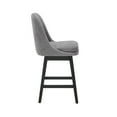 thumbnail image 3 of MINCETA Counter Stools,26" 360 Free Swivel Bar Stools,Modern Counter Height Bar Stools with Upholstered,Wooden Barstool for Kitchen Island and Counter Height,1 Pieces,Performance Fabric in Gray, 3 of 5