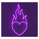 thumbnail image 1 of Corazón En Llamas, Luz De Neón LED, Decoración Para Fiestas Casa, Sala Juegos, Dormitorio, Bar, Estar, Cumpleaños, Pared, 40cm, 1 of 2