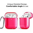 thumbnail image 3 of Étui AirPods Transparent, Protecteur, Transparent, Antichoc, Housse/peau avec Porte-Clés Compatible avec AirPods 2 et 1, Rose Pâle [Voyant avant Visible], 3 of 4