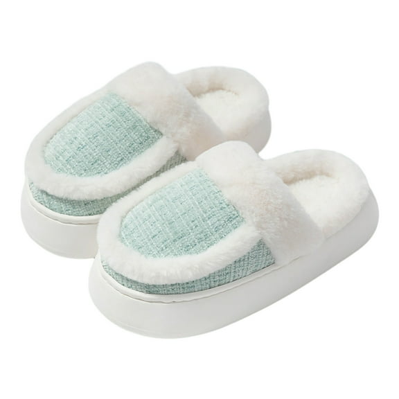 Taqqpue Fuzzy Memory Foam Slippers for Women - Cozy Fleece Lined for Indoor & Outdoor Comfort House Shoes Soft and Comfortable Furry Warm Fleece Lined Slippers with Non-slip Grippers
