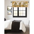 thumbnail image 5 of Kitchen Valances for Window, Vintage Farm Yellow Dwarf Sunflowers Light Filtering Rod Pocket Valance Curtain, Summer Honey &nbsp;Short Curtains Window Topper for Bedroom Bathroom Living Room 54x18in, 5 of 9