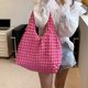 thumbnail image 5 of Bolso de mano plisado con rayas de burbujas para mujer, bolso de mano ligero para mujer, bolso de hombro de moda, bolso grande, 5 of 5