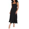 thumbnail image 4 of Hirigin Women's Summer Wrap Maxi Dress Casual Boho Floral V Neck Short Sleeve Ruffle Hem Split Beach Long Dresses S-XL, 4 of 9