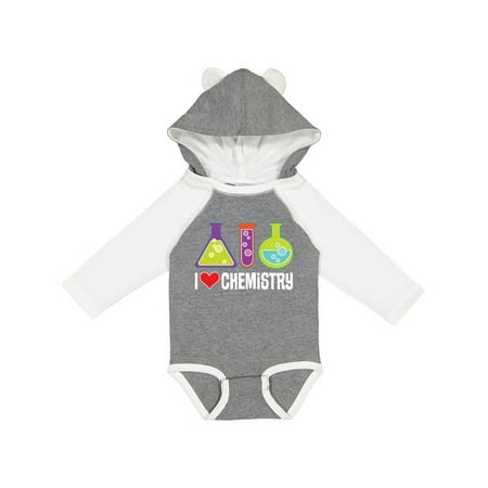 

Inktastic I Love Chemistry Science Gift Baby Boy or Baby Girl Long Sleeve Bodysuit