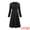 Black, variant on DARING DIVA Wrap A-Line Pleated Midi Long Sleev Dress XL Wine Red