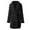 Black, variant on PMVFHDE Men Thickened Comfortable Warm Long Sleeve Bathrobe Casual Comfortable Flannel Home Wear Robe With Drawstring For Winter Navy，M