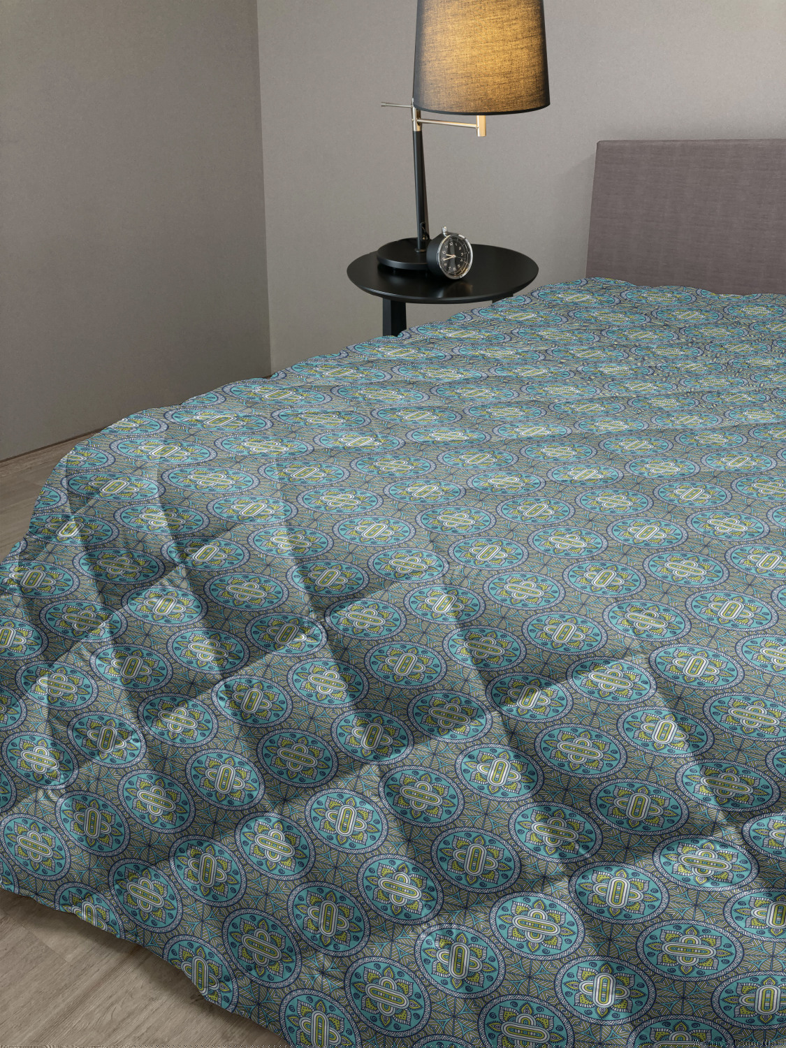 thumbnail image 2 of Animal Down Alternative Comforter, Modern Art Pattern for Lovers Circular Hexagonal Elements, Microfiber Quilt for All Season, 5 Sizes, Multicolor, by Ambesonne, 2 of 3
