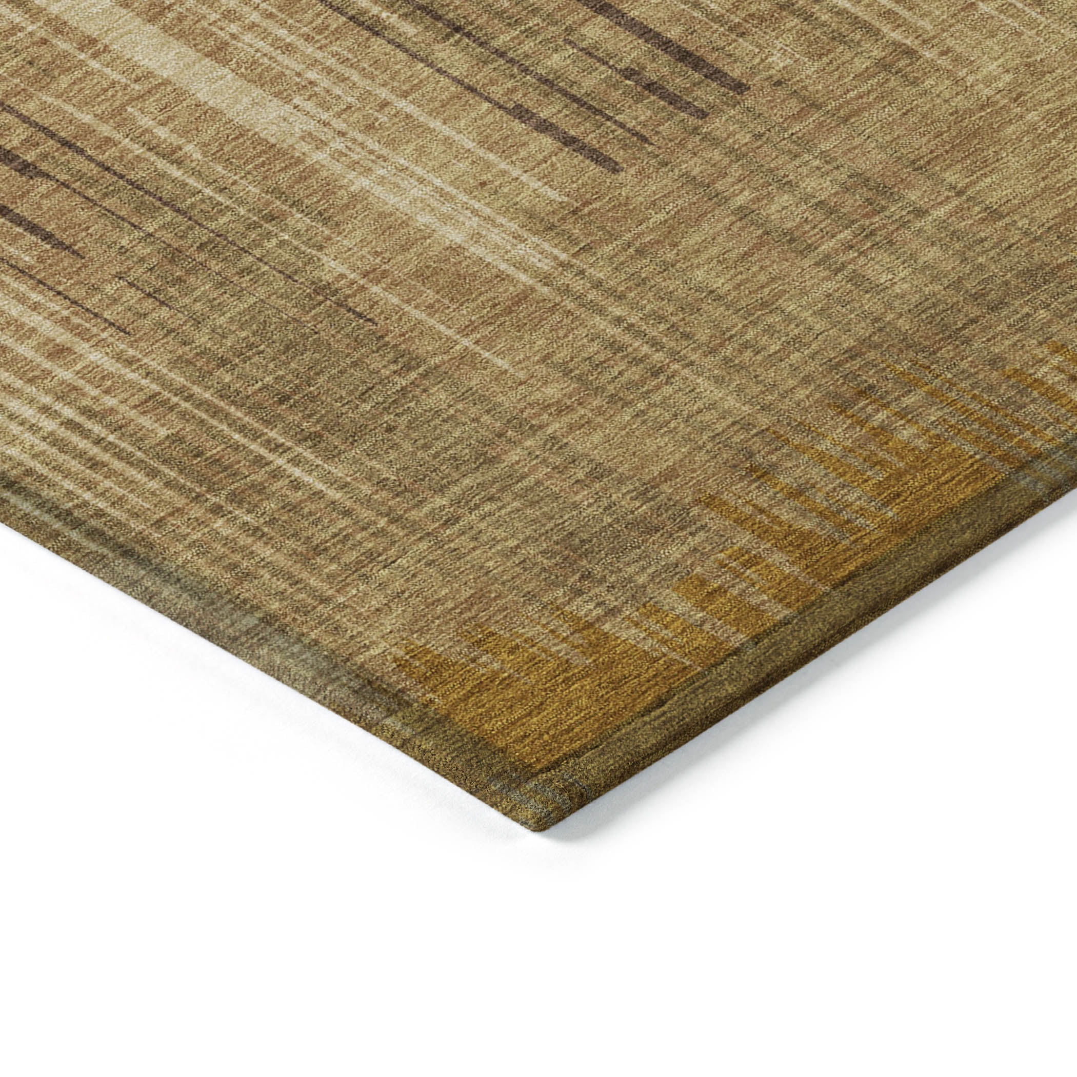 Addison Rugs Chantille Indoor/Outdoor Transitional Stripes Copper Washable Rectangle Rug, 8' x 10'