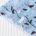 thumbnail image 7 of SIYUDAN Toddler Halloween Pajamas Kids Ghost Pumpkin Print Satin Pajamas for Girls Short Sleeve Button Down Nightwear with Shorts Set 4-5 Years Pajamas Girls, 7 of 7