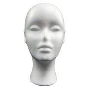 10.6-Inch Styrofoam Mannequin Head (1 Pack) - White Foam Wig Stand for Wigs, Hats, Masks, Hairpieces, Arts, Crafts, DIY Projects, Salon Display, and Travel Use-1 Pcs