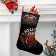 thumbnail image 2 of The Hellfire Club Tema: Calcetines de Navidad, fino lino blanco para colgar en escaleras y chimenea, decoración navideña para el hogar, regalo de Navidad. 54cm × 38cm, 2 of 5