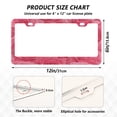 thumbnail image 2 of Aluminum License Plate Frame 2 Pack Car Exterior Accessory Car Tag Holder for Front Rear Plates Cars Decor Seamless Pattern with Pink Rose, 2 of 7