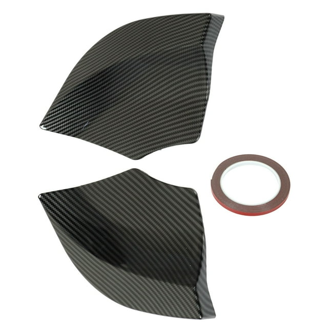 Rear Bumper Spoiler, Left And Right ABS Bumper Diffuser Lightweight Protection For Vehicle Decoration Glossy Black,Carbon Fiber Style
