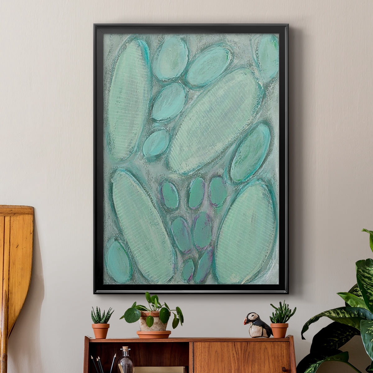 Blue Orbs I Premium Framed Print, in Gold, Black, or Silver - Ready to Hang