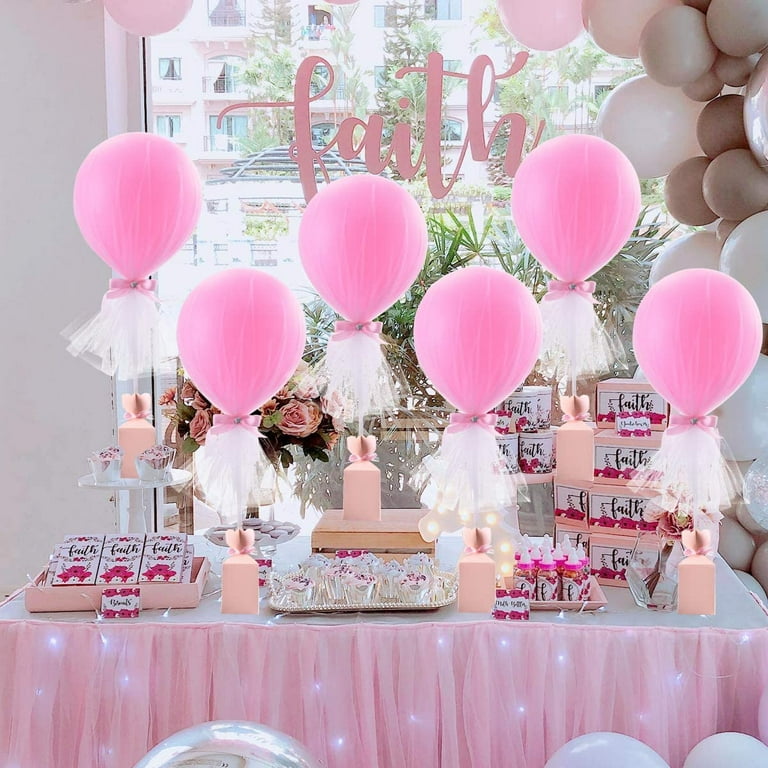5pcs Tulle pom pom garland pink Wedding Party Decoration Tutu Garland,baby  shower Birthday Celebrations Room Déco Party Supplies - AliExpress