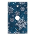 thumbnail image 1 of WIRESTER 1-Gang 0.406-Inch Hole Device Telephone/Cable Blank Receptable Wall Plate Cover, Blue Winter Christmas Snowflake, 1 of 6