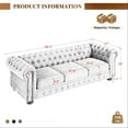thumbnail image 2 of Aukfa 80" Sectional Sofa for Living Room, 3 Seater Couch with Reversible Ottoman, Chenille, Dark Gray, 2 of 9