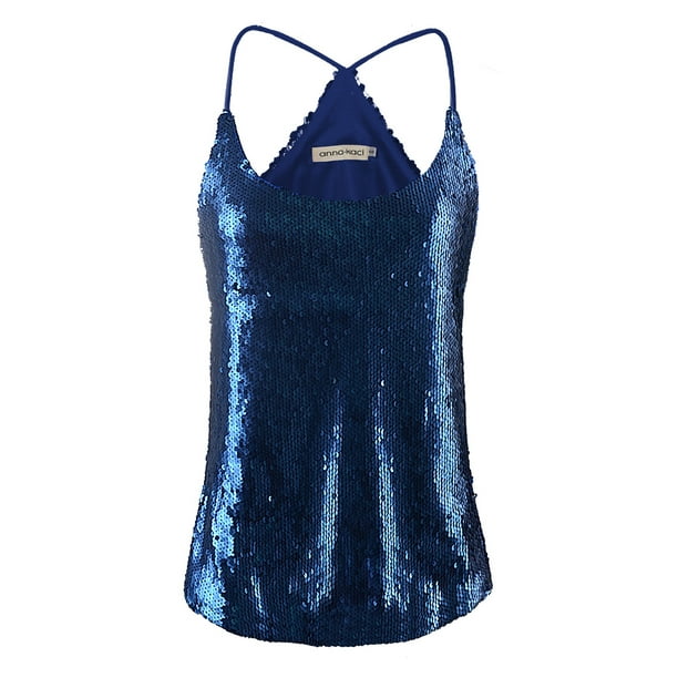 sequin spaghetti strap top