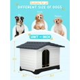 thumbnail image 2 of Indoor Outdoor Dog House Big Dog House Plastic Dog Houses For Small Medium Large Dogs 26 Inch High All Weather Dog House With Base Support House With, 2 of 5
