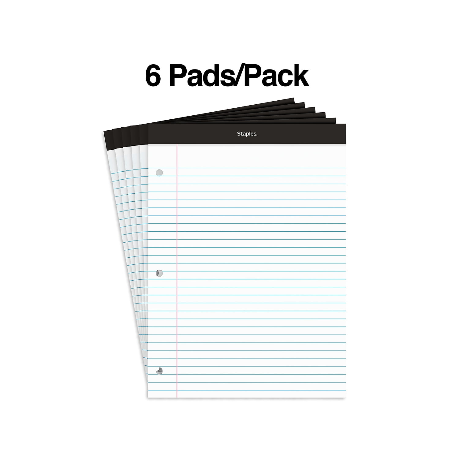 MyOfficeInnovations Double Pad Notepads 8.5x11.75 White 100 Sh/Pd 6 Pd/Pk 478900