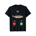 thumbnail image 1 of Cotton Summer Short Sleeve Tshirt Fih Calling Remind me Message Decline Accept Phone Call Fish T-Shirt for Men Women, 1 of 6