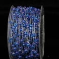 thumbnail image 2 of The Ribbon People Clear and Blue Pearls Wired Craft Ribbon Garland 0.25" x 54 Yards, 2 of 2