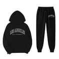 thumbnail image 4 of YuYuBao Toddler Girls Outfits Sets 2 Pieces Training clothes Trendy Print Hooded hoodies with sweatpants children girls Workout Tracksuits, 4-5 Years, 4 of 4