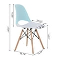 thumbnail image 5 of Modern Style Dining Chair Set of 4, PVC Plastic Lounge Chair for Kitchen, Dining Room, Office Guest Chair Side Chairs Reception Chairs for Meeting Room, Cyan, 5 of 5