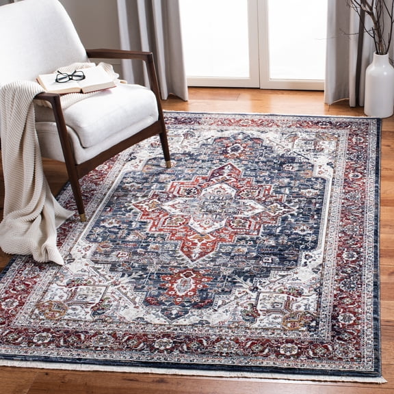 Safavieh Herat Herleva Oriental Area Rug, Navy/Red, 4' x 6'