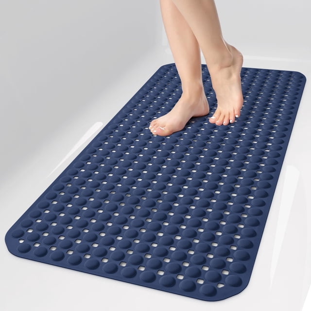 Alfombrilla antideslizante OTHWAY para bañera y ducha, color azul marino, 90 x 40 cm