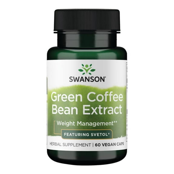 Swanson Green Coffee Bean Extract - Featuring Svetol 200 mg 60 Veggie Capsules