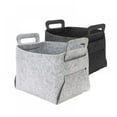 thumbnail image 5 of Foldable Storage Bins Baskets for Shelves Rectangle Collapsible Storage Cube with Carry Handles Felt wardrobe Storage Baskets for Organizing Kids Room Magazine Charger Cables, 5 of 6