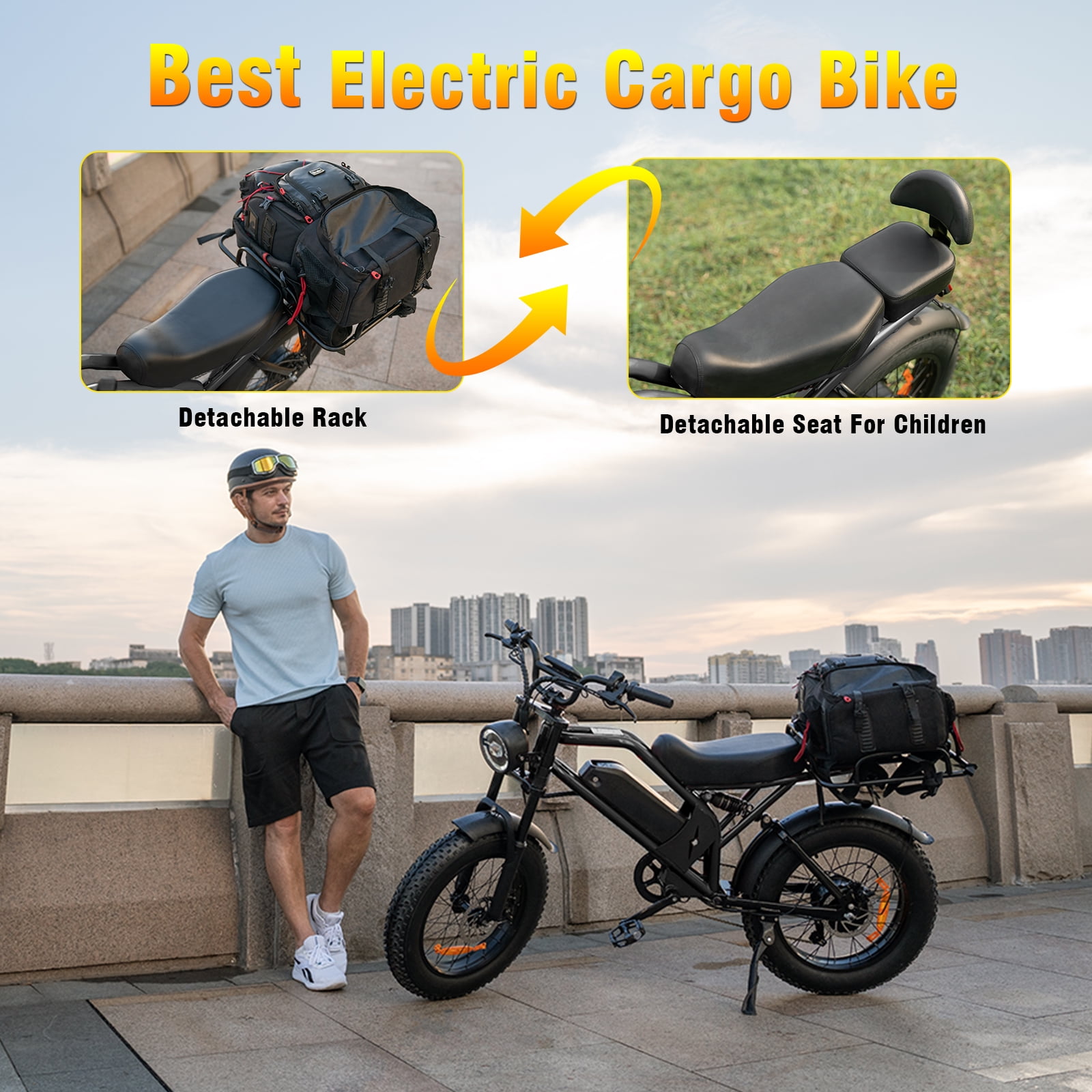 1500W Electric Bike, 20" Fat Tire E-Mountain Bikes, 48V 18Ah 32MPH Ebike for Adults Full Suspension UL2849, All-Terrain E-Bike, Black