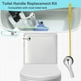 thumbnail image 2 of Trianu Alloy Universal Toilet Handle Replacement Kit Mount Toilet Tank Flush Handle with Stainless Steel Flapper Chain Side Mount Compatible with American Standard Toilet, 2 of 7